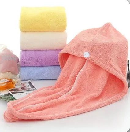 Premium Cotton Hair Wrap Towel – Ultra Absorbent Quick Dry Hair Dryer Cap for Women
