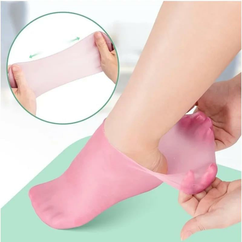 Silicone Moisturizing Heel Socks – Soft, Crack Repair & Foot Care